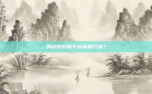 外科敷料属于商标第几类?