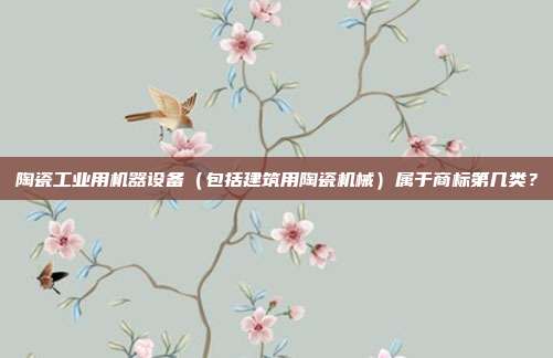 陶瓷工业用机器设备（包括建筑用陶瓷机械）属于商标第几类？