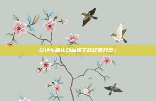 陆地车辆传动轴属于商标第几类？