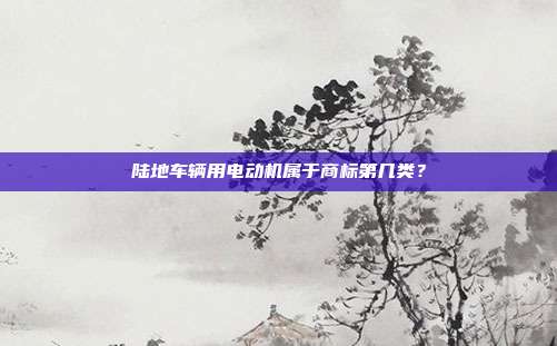 陆地车辆用电动机属于商标第几类?