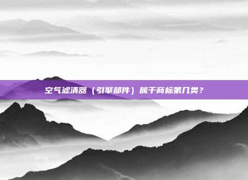 空气滤清器(引擎部件)属于商标第几类?
