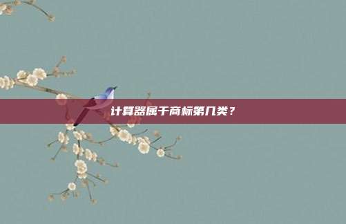 计算器属于商标第几类？