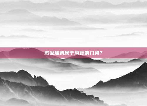 微处理机属于商标第几类?