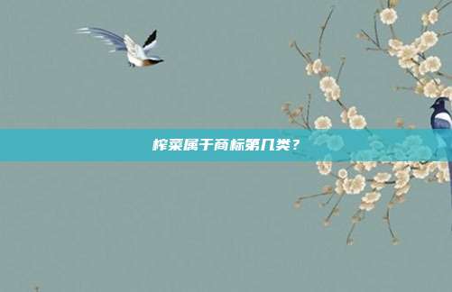 榨菜属于商标第几类?