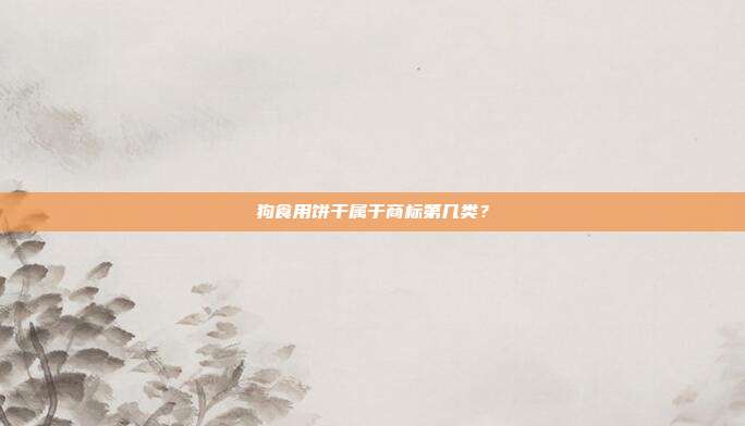 狗食用饼干属于商标第几类?