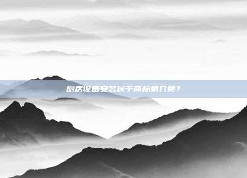 厨房设备安装属于商标第几类?