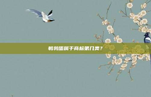 鹌鹑蛋属于商标第几类？