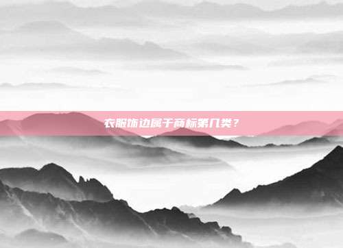 衣服饰边属于商标第几类？