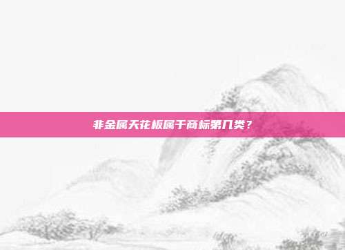 非金属天花板属于商标第几类？