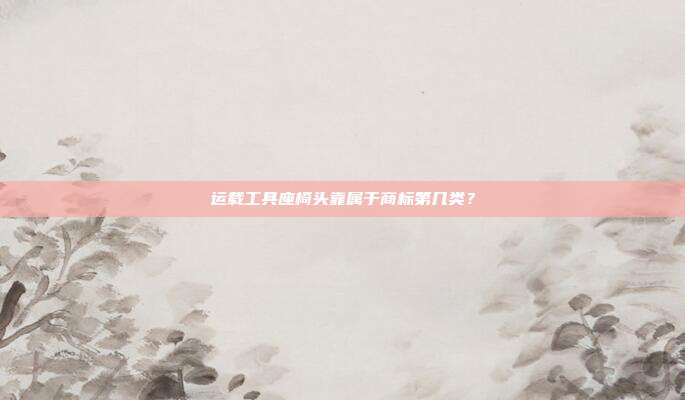 运载工具座椅头靠属于商标第几类？