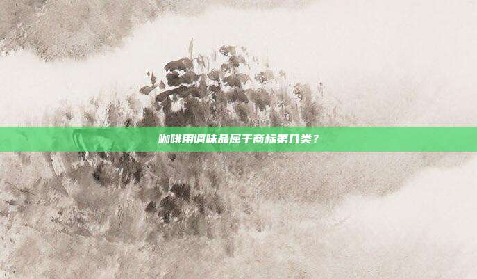 咖啡用调味品属于商标第几类？