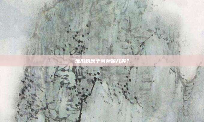 地瓜粉属于商标第几类？