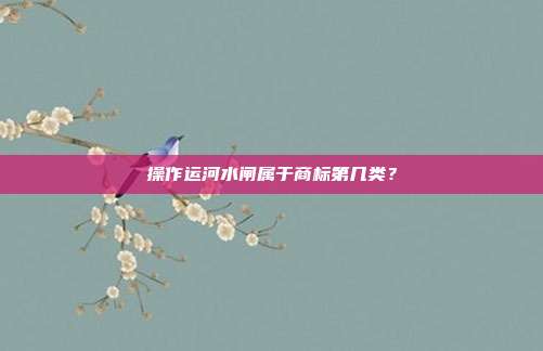 操作运河水闸属于商标第几类？