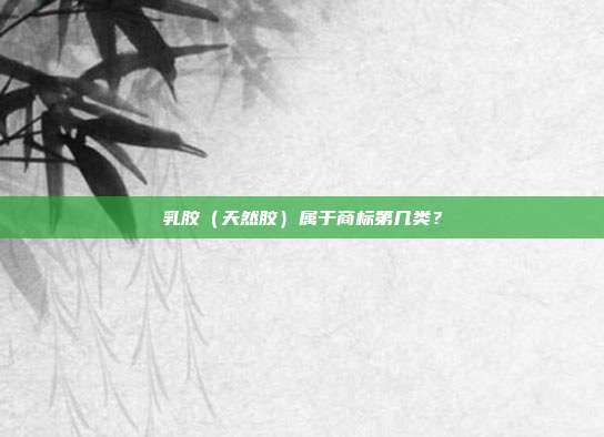 乳胶（天然胶）属于商标第几类？