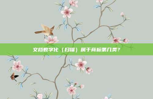文档数字化（扫描）属于商标第几类？