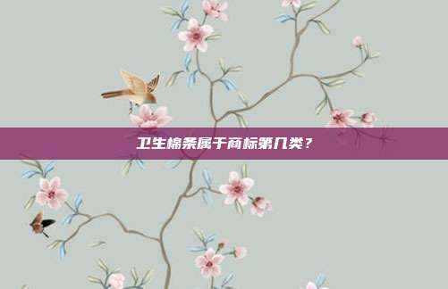 卫生棉条属于商标第几类?