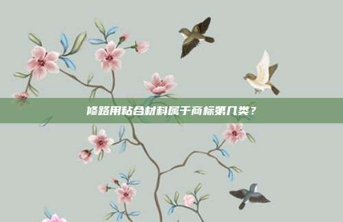 修路用粘合材料属于商标第几类?
