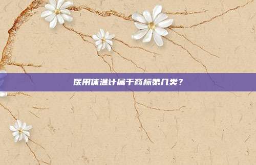 医用体温计属于商标第几类?