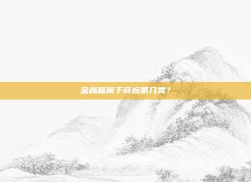 金属箱属于商标第几类？