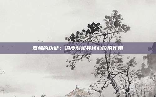 商标的功能:深度剖析其核心价值作用