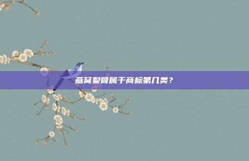 燕窝梨膏属于商标第几类？