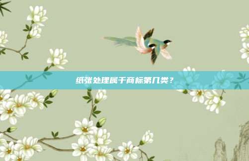 纸张处理属于商标第几类？
