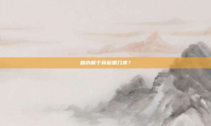 披巾属于商标第几类？