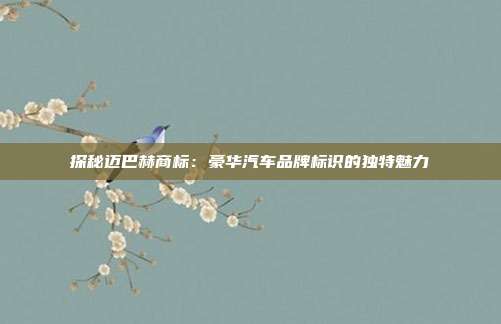 探秘迈巴赫商标:豪华汽车品牌标识的独特魅力