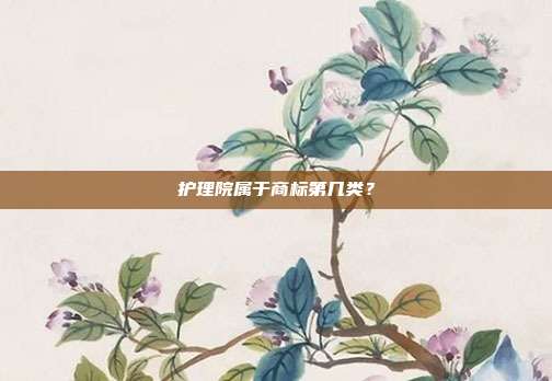 护理院属于商标第几类?