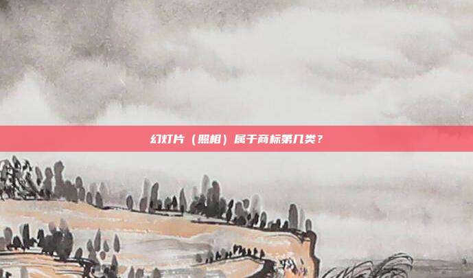 幻灯片(照相)属于商标第几类?