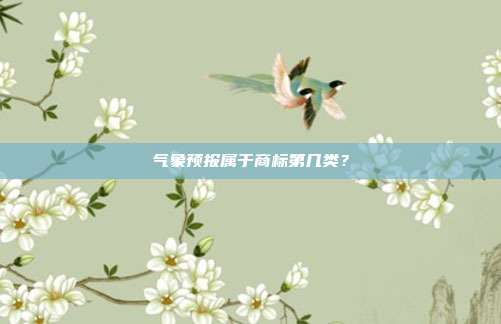 气象预报属于商标第几类？