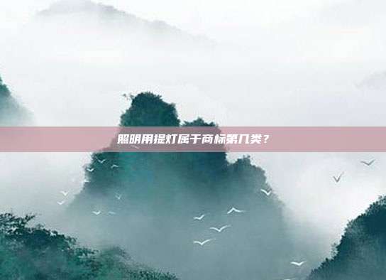 照明用提灯属于商标第几类?