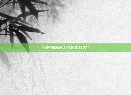 车辆轴承属于商标第几类?