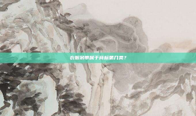 衣服吊带属于商标第几类？