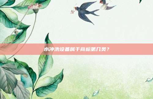 水冲洗设备属于商标第几类？