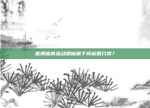 医用体育活动器械属于商标第几类？