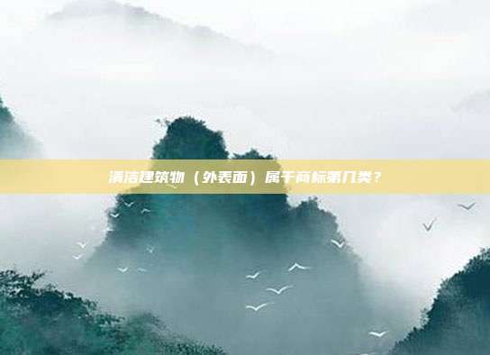 清洁建筑物（外表面）属于商标第几类？