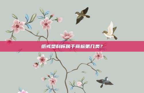 纸或塑料杯属于商标第几类？