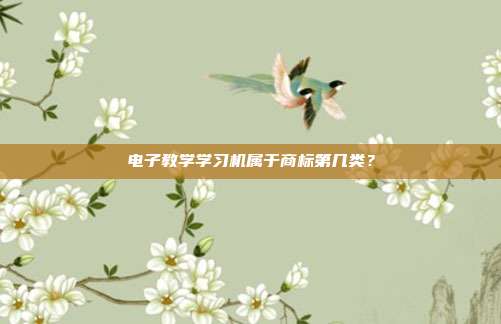 电子教学学习机属于商标第几类？