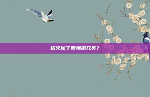 焰火属于商标第几类？