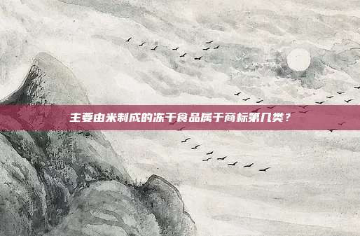 主要由米制成的冻干食品属于商标第几类？
