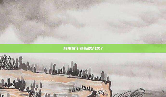背带属于商标第几类?