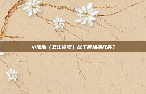 小便池(卫生设施)属于商标第几类?