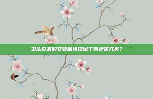 卫生设备的安装和修理属于商标第几类？