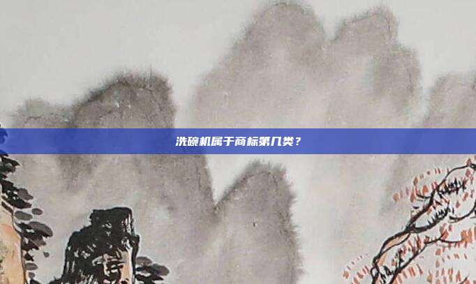洗碗机属于商标第几类？