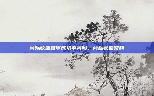 商标驳回复审成功率高吗,商标驳回材料