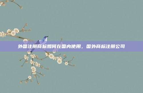 外国注册商标如何在国内使用,国外商标注册公司