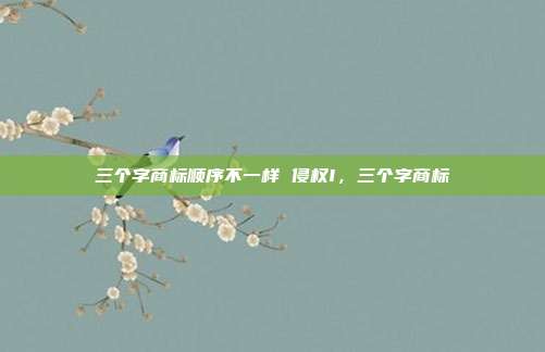 三个字商标顺序不一样 侵权I，三个字商标