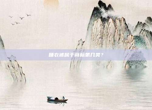睡衣裤属于商标第几类?