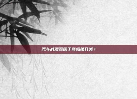汽车减震器属于商标第几类?